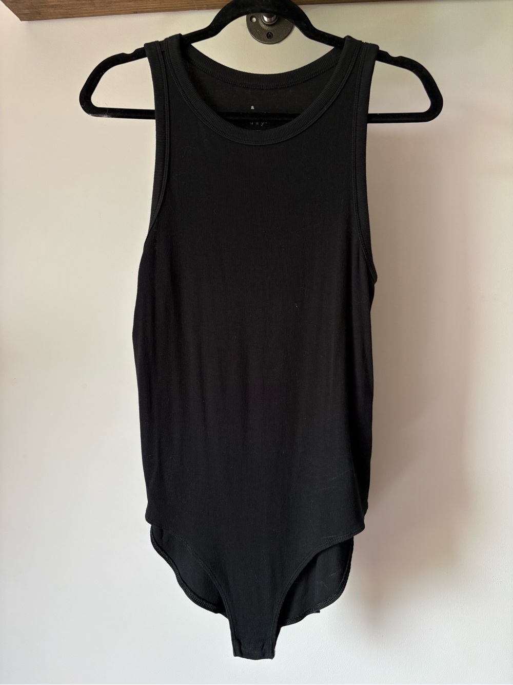 a new day Black Sleeveless Ribbed Bodysuit Tank